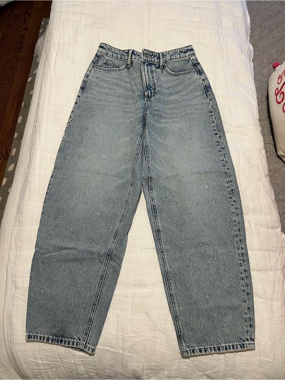LOFT Light Blue Boyfriend Jeans - Relaxed Wide Leg